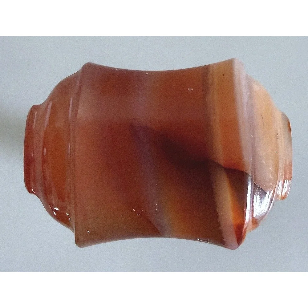 Antique Victorian 1890's Banded Agate Carnelian Stamp Silver 2.5